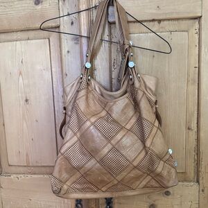 Elegant Brown Leather Shoulder Bag